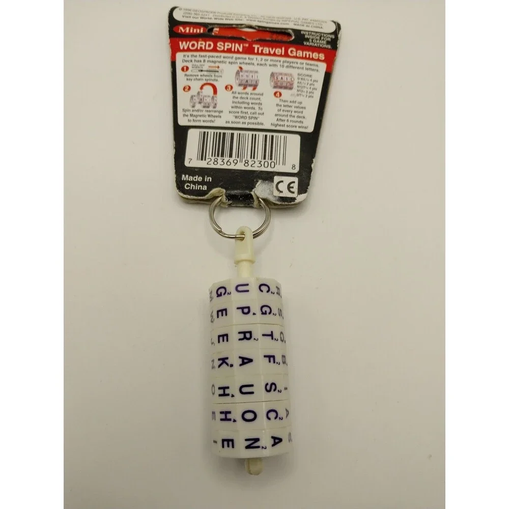 VTG Word Spin Hand-Held Word Game 1995 by Geospace Magnetics Mini Rare New